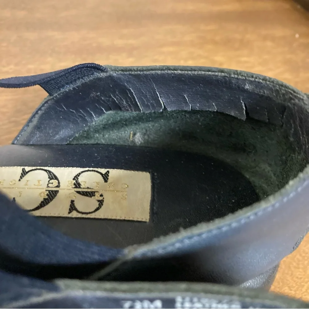 5/$15 Used Studio Collection Navy Blue Leather Sandals 7.5